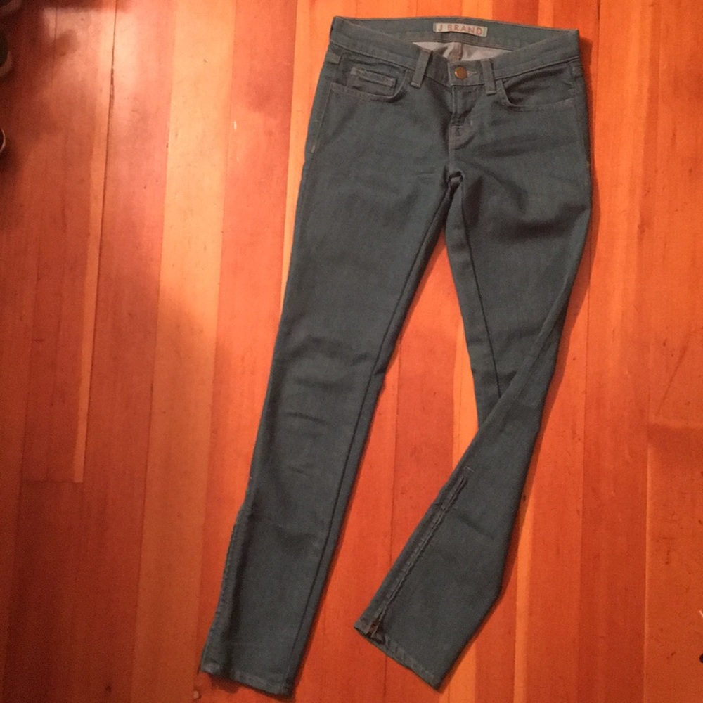 J Brand Zip Ankle Skinny Jeans